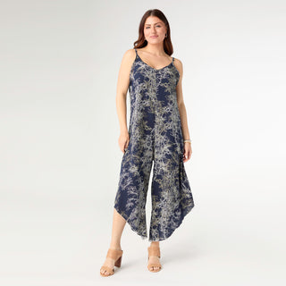 Christy Casual Romper with Adjustable Straps - Navy