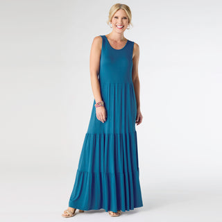 Janie Solid Tiered Maxi Dress - Ceramic