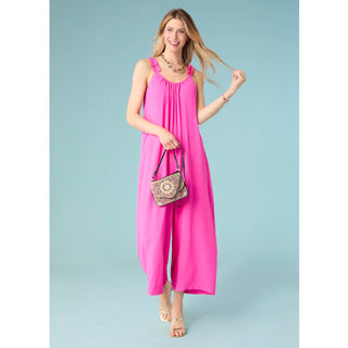 Madeline Sleeveless Romper with Ruffled Straps - Black