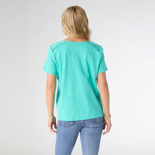 Rochelle Short Sleeve Top - Aqua