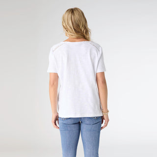 Rochelle Short Sleeve Top - White