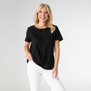 Rochelle Short Sleeve Top - Black