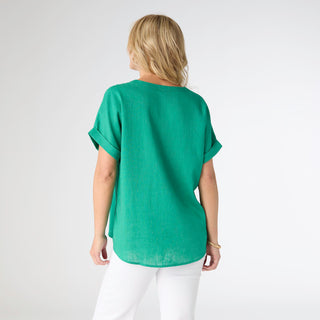 Sophia Top with Button Detail - Jelly Mint
