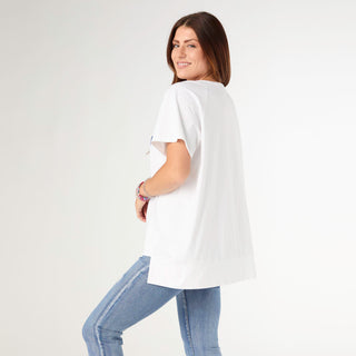 Lenice Relaxed Short Sleeve Top - Blue Star