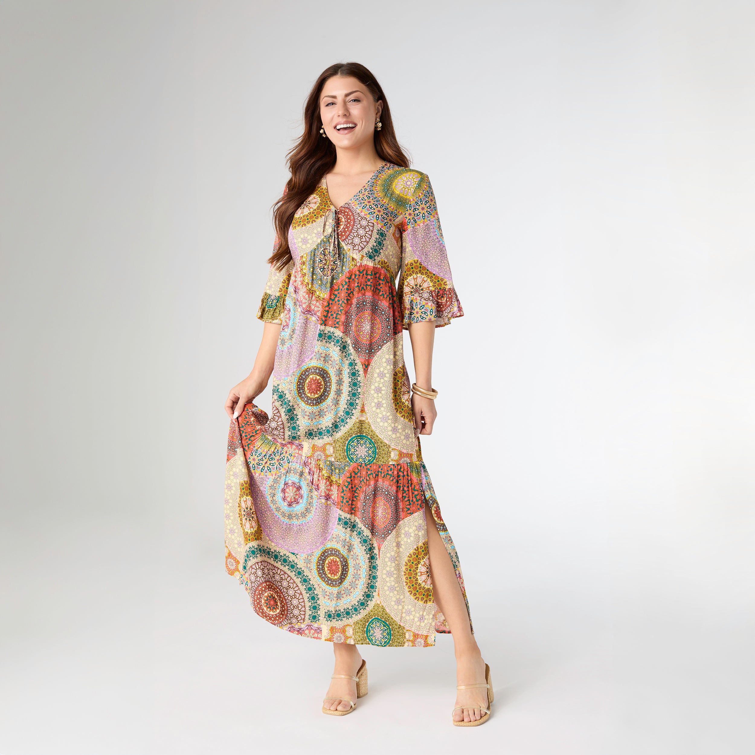 voluminous v-neck maxi dress cos Cora V-Neck Maxi Dress XXL