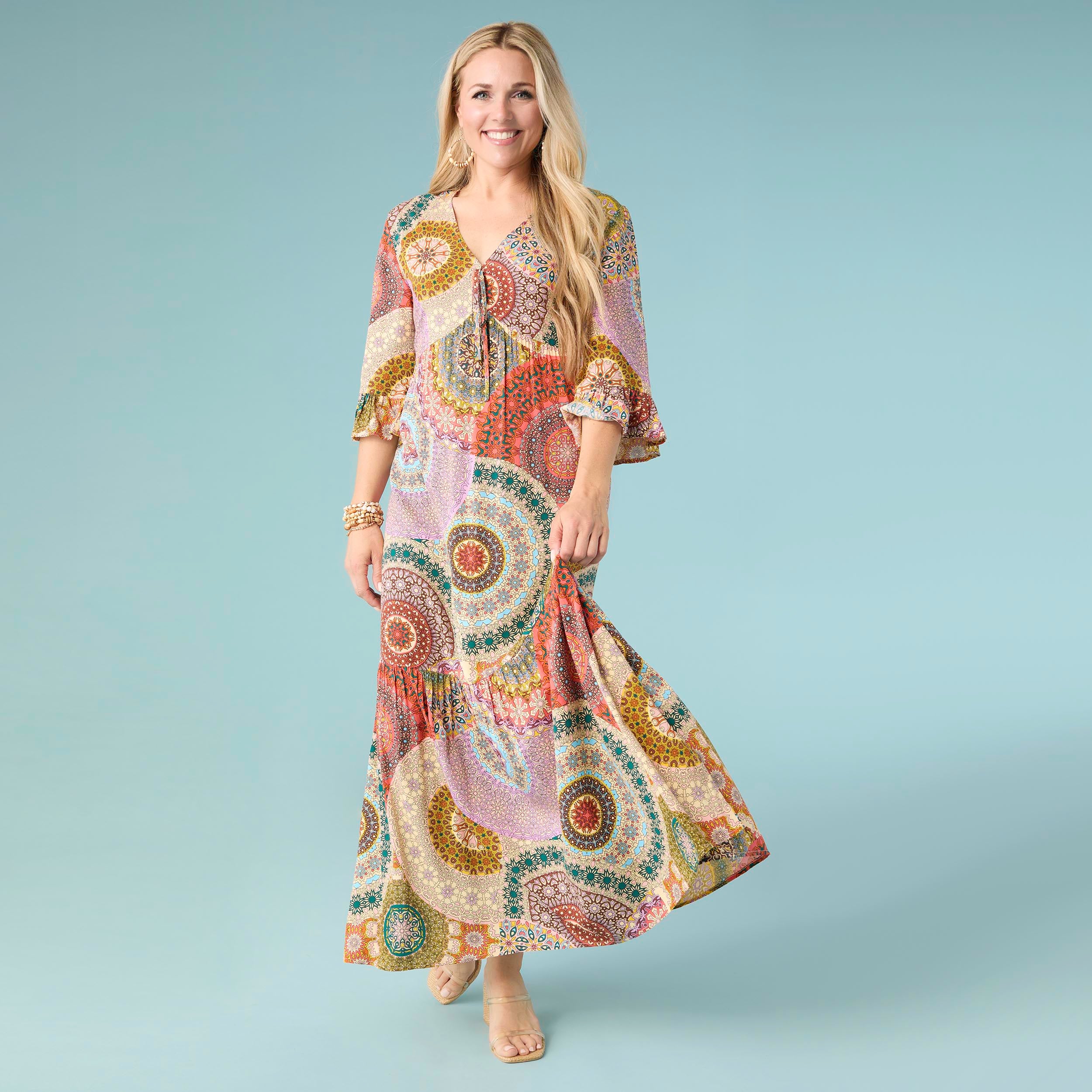 voluminous v-neck maxi dress cos Cora V-Neck Maxi Dress XXL