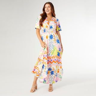 short sleeved maxi dress Picasso Short Sleeve Maxi Dress XXL