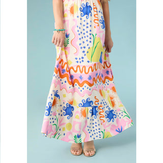 Picasso Short Sleeve Maxi Dress - Summerfest