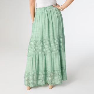 Ella Relaxed Skirt with Pockets - Dusty Green