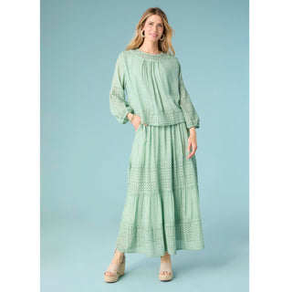 Ella Relaxed Skirt with Pockets - Coral