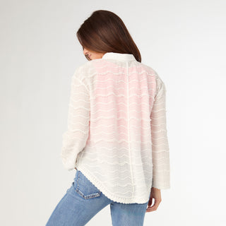 Jenny Button Front Top - White