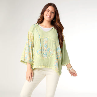 Jenni Peace Sign Hooded Top