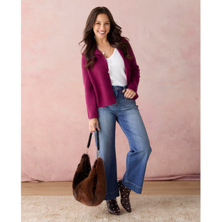 Ultra-Lush Reversible Seamless Ribbed Tank - White