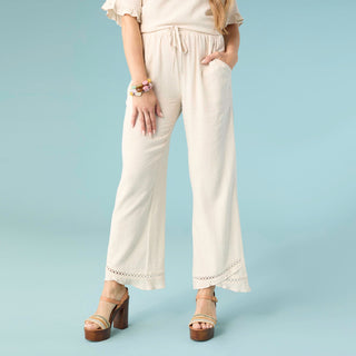 Layla Crossover Ruffle Pant - Patriot Blue