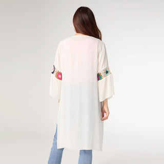 Bethany Lightweight Embroidered Tunic - White