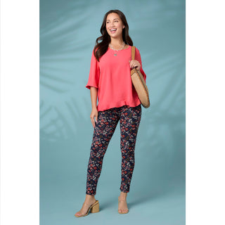 Kenna Elbow Sleeve Ruffle Top - Aqua