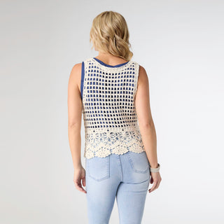 Paula Crochet Tank Top - Natural