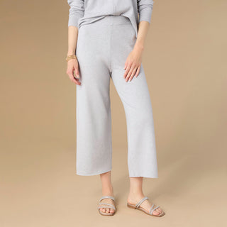 Lightweight Heavenly-Luxe Crop Bottom - Light Heather Grey