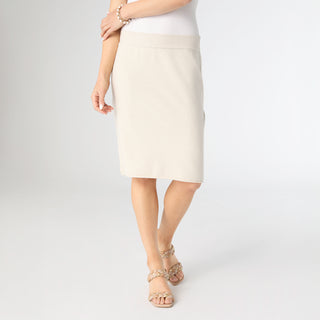 Lightweight Heavenly-Luxe Mid Length Skirt - Oatmeal