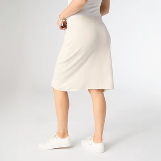 Lightweight Heavenly-Luxe Mid Length Skirt - Oatmeal