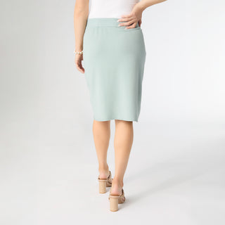 Lightweight Heavenly-Luxe Mid Length Skirt - Sage Wisdom