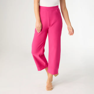 Georgie Wide Leg Cropped - Bright Rose
