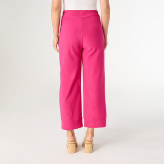 Georgie Wide Leg Cropped - Bright Rose