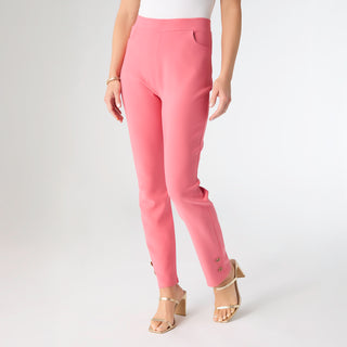 Georgie Ankle with Button Detail - Coral