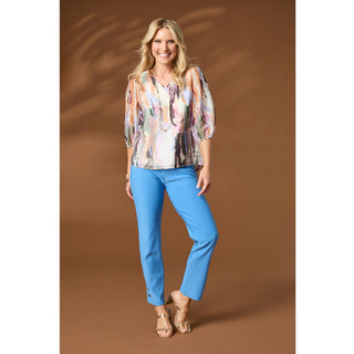 Georgie Ankle with Button Detail - Cornflower Blue