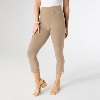 Georgie Capri with Side Slit - Sand