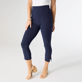 Georgie Capri with Side Slit - Navy