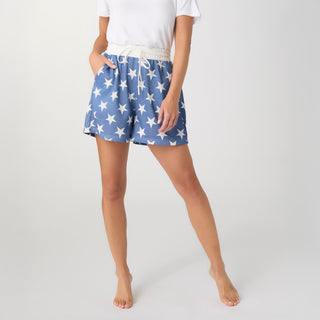 Independence Day Drawstring Pocket Shorts - Stars