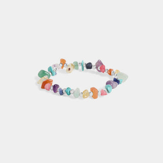 Chakra Stretch Bracelet - Silver
