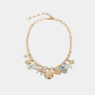 Charming Blossom Locket Necklace - Blue Tulip