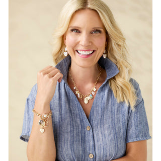 Charming Blossom Earrings - Pink Heart