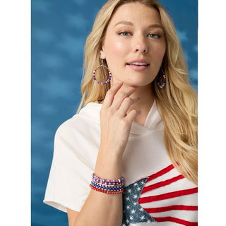 Party in the USA Earrings - Red/White/Blue