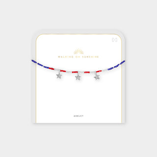 Lenny Anklet - Red/White/Blue