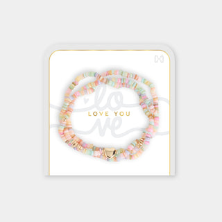 Love You Bracelet - Pastels