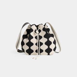 Addie Printed Crossbody - Black/White