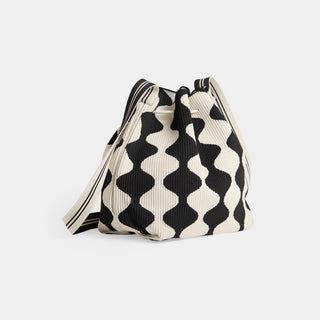 Addie Printed Crossbody - Black/White