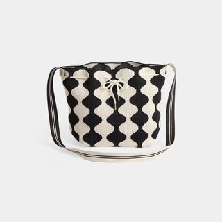 Addie Printed Crossbody - Black/White