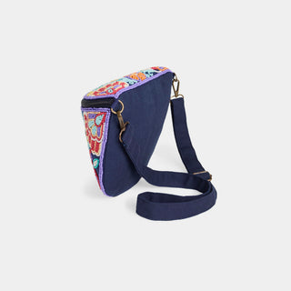 Kai Beaded Sling Bag - Navy/Multi