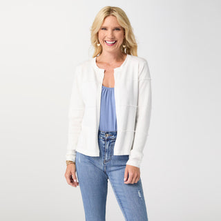 Lightweight Heavenly-Luxe Short Open Cardigan - Bright White