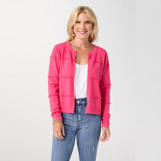 Lightweight Heavenly-Luxe Short Open Cardigan - Pink Glo