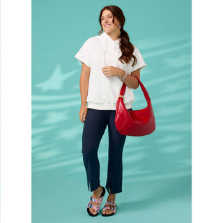 Georgie Front Seam Capri - Black