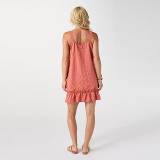 Gemma Seersucker Dress with Pockets - Desert Clay