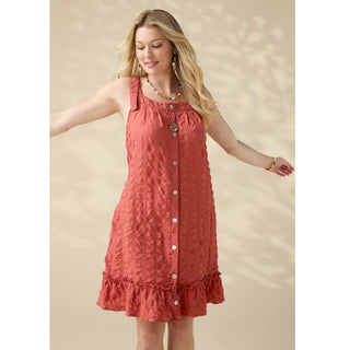 Gemma Seersucker Dress with Pockets - Black