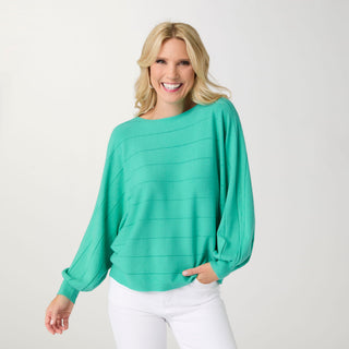 Lightweight Heavenly-Luxe Dolman Sweater - Bright Turquoise
