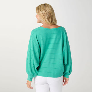 Lightweight Heavenly-Luxe Dolman Sweater - Bright Turquoise