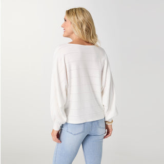 Lightweight Heavenly-Luxe Dolman Sweater - Bright White